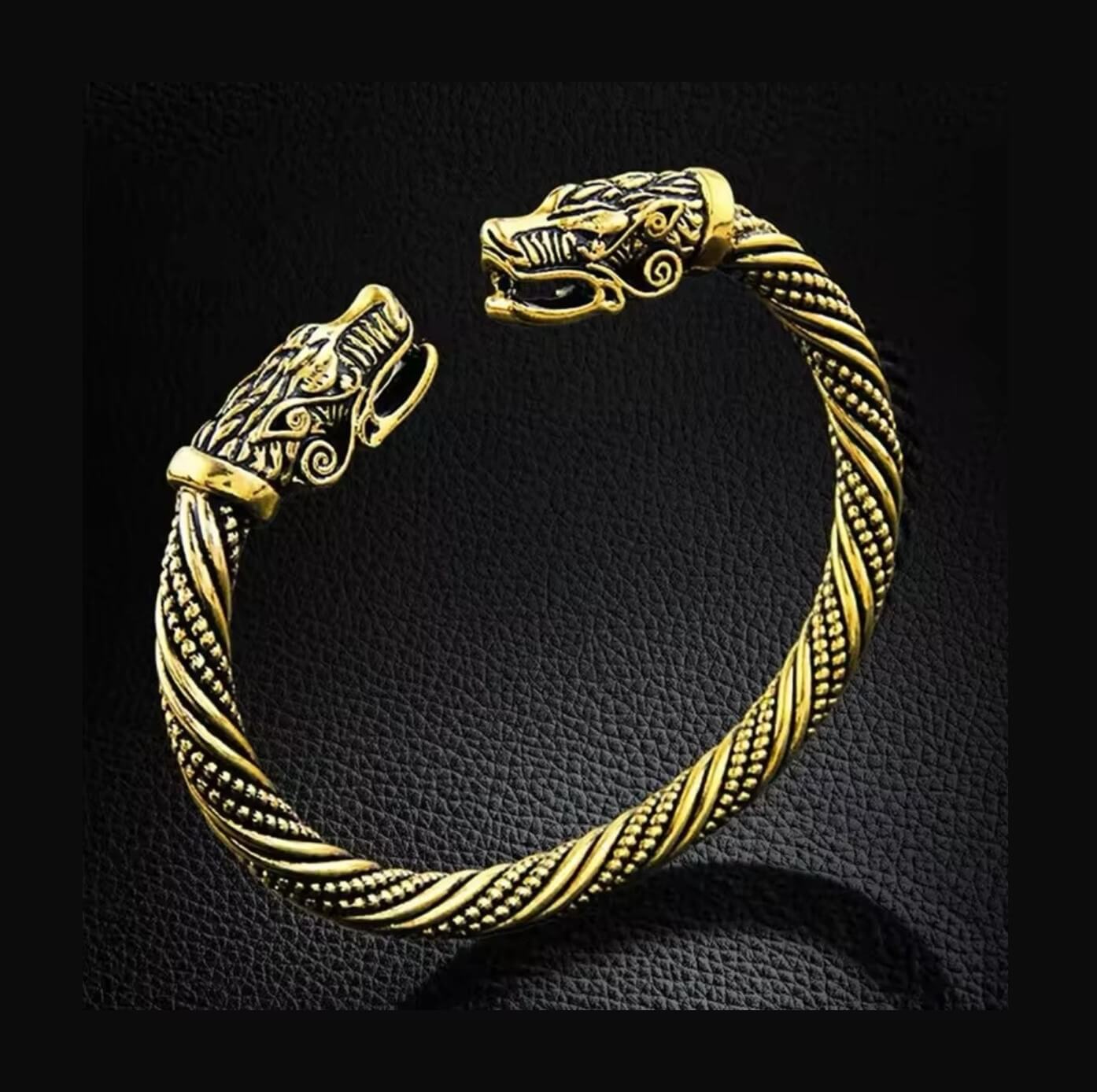 Unisex Norse Viking Wolf Bangle