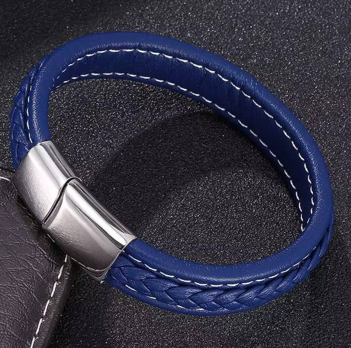 Azure Leather Bracelet