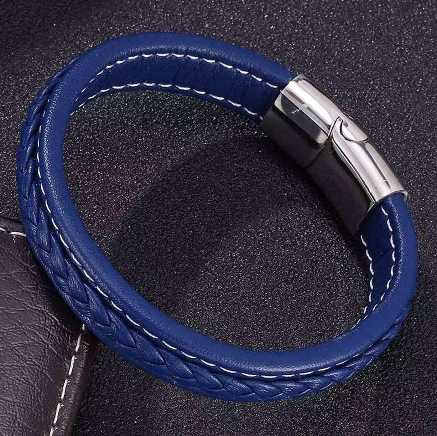 Azure Leather Bracelet