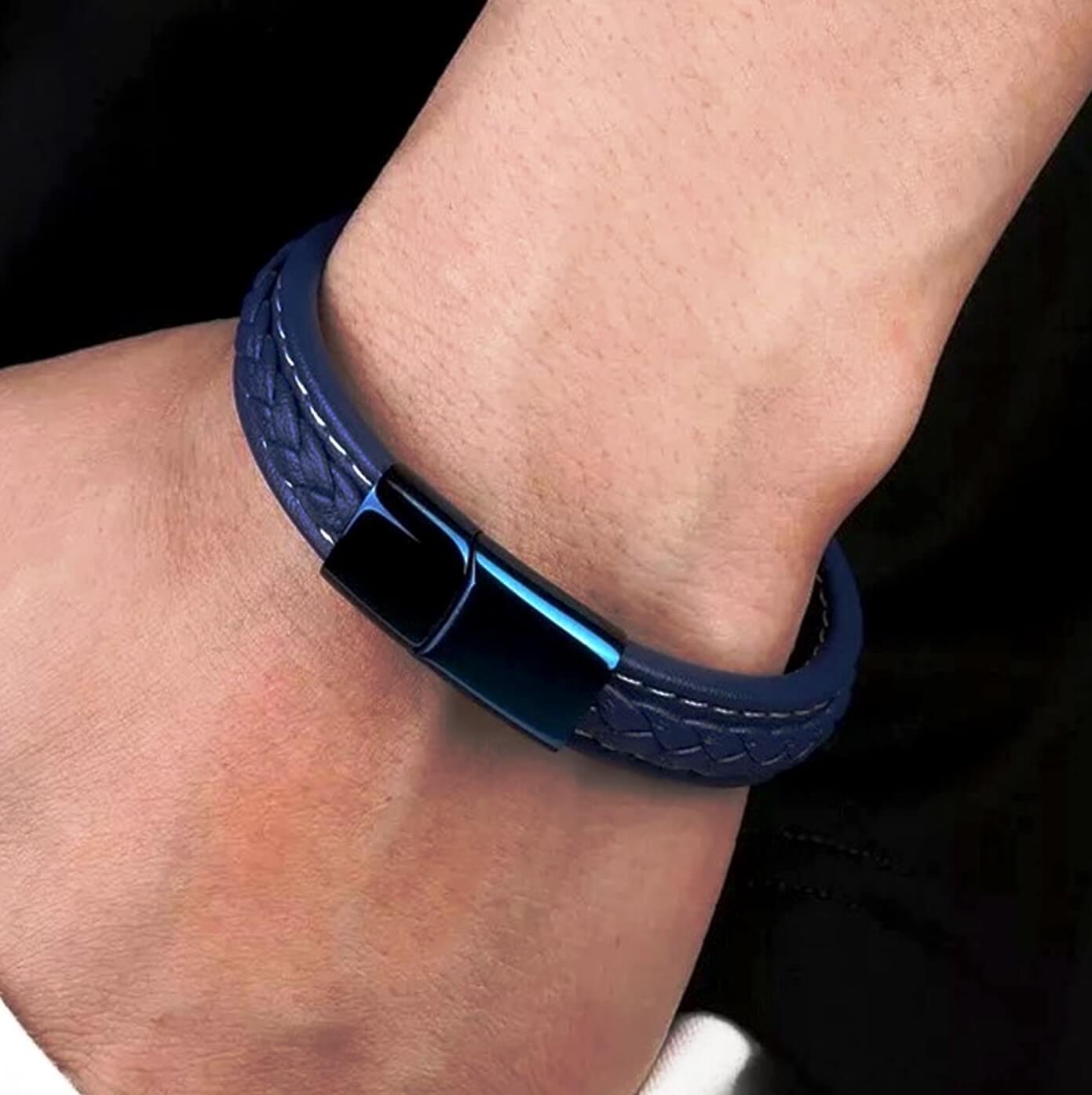 Indigo Leather Bracelet