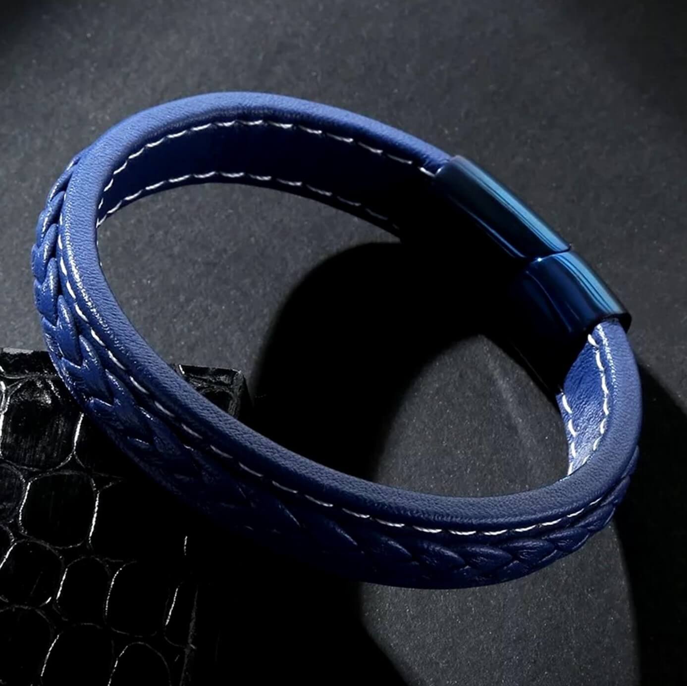 Indigo Leather Bracelet