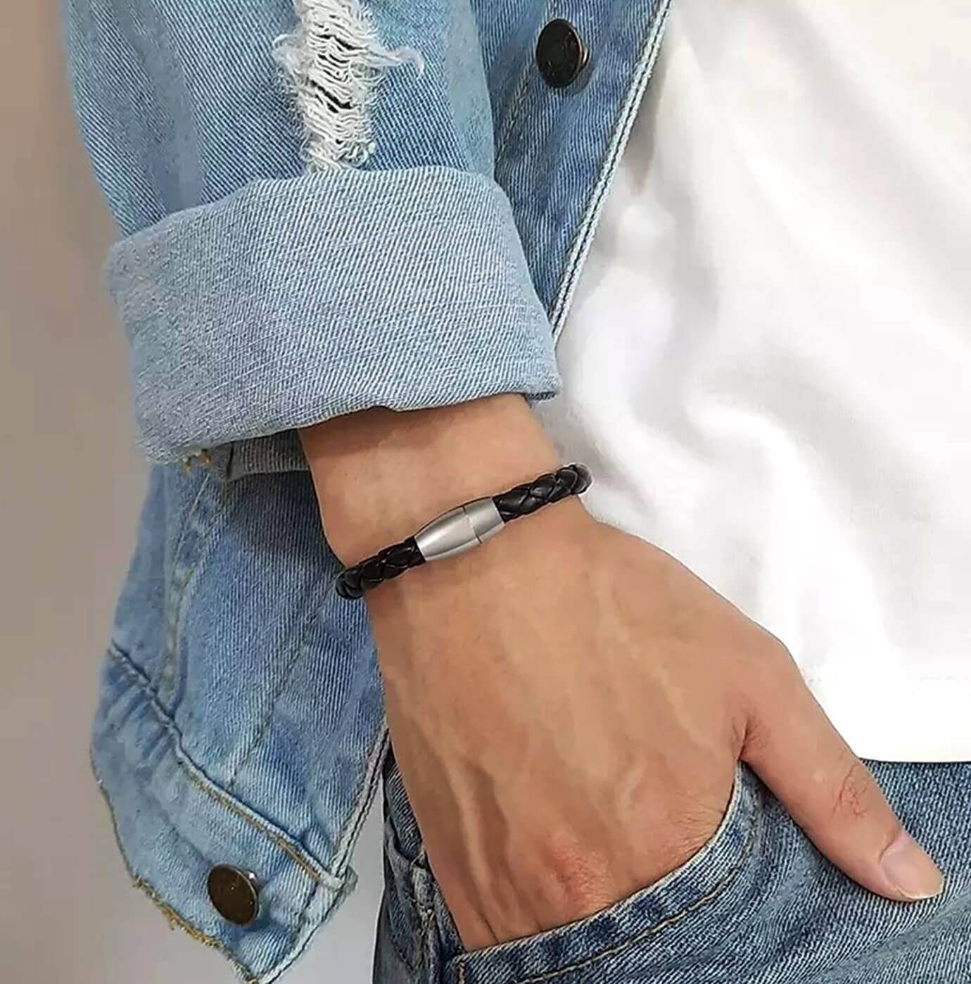 Unisex Black Rope Bracelet