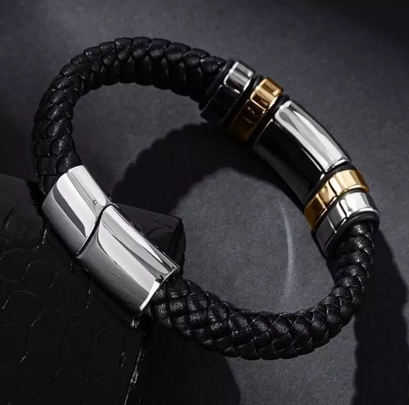 Mens Attire Leather Bracelet