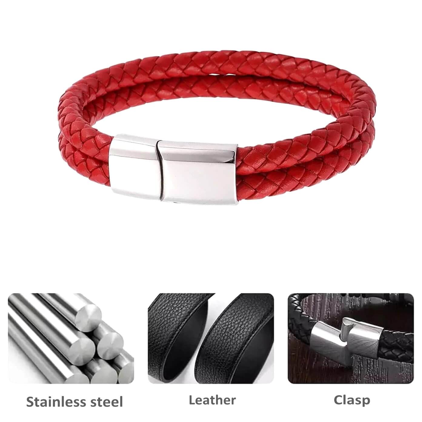 Unisex Feisty Leather Bracelet
