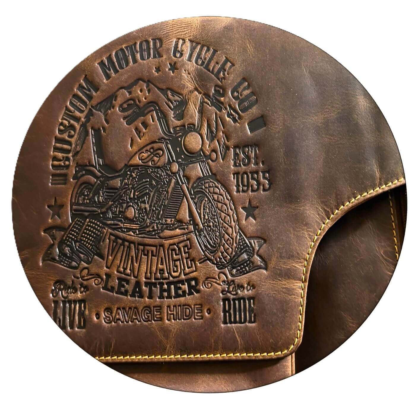 Billy The Kid Mens Leather Messenger Bag Motif