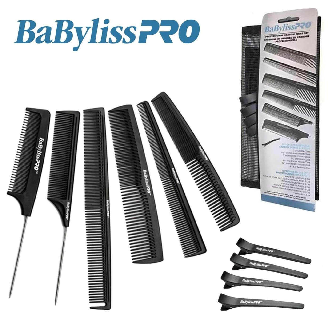 BaBylissPRO Carbon Comb Set