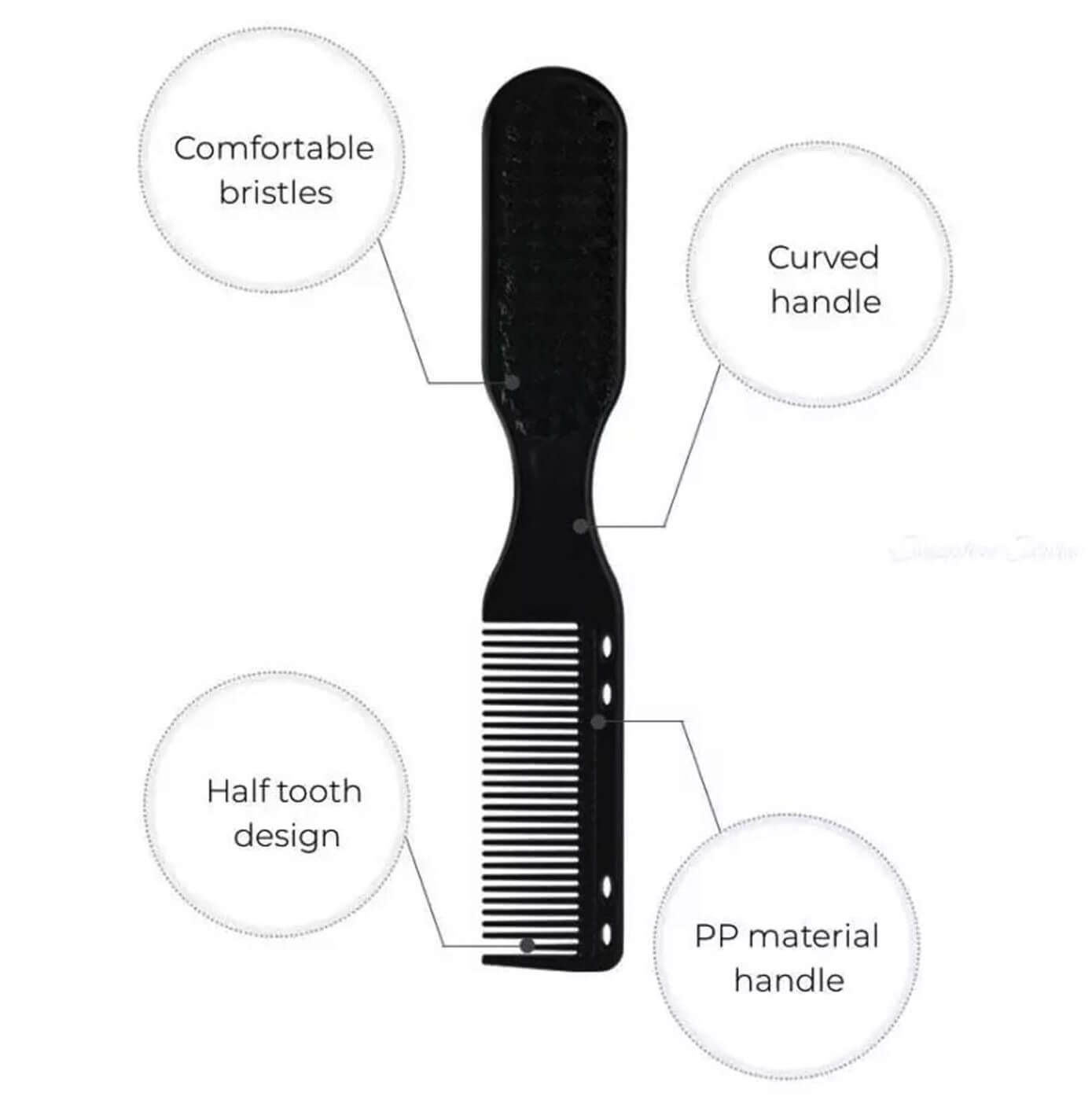 Double Sided Beard and Comb Brush
