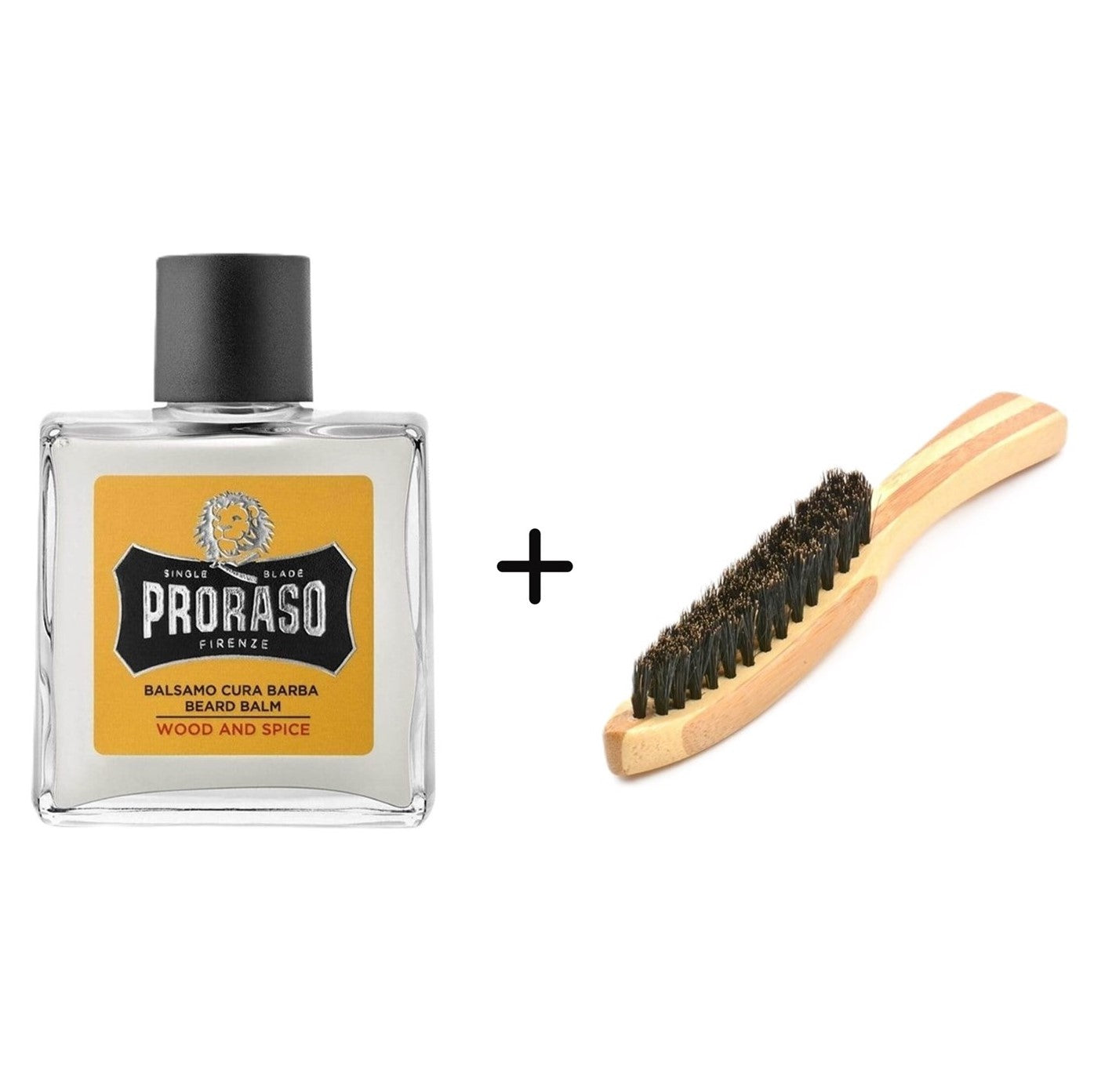 Proraso Beard Balm Wood and Spice + Beard Brush