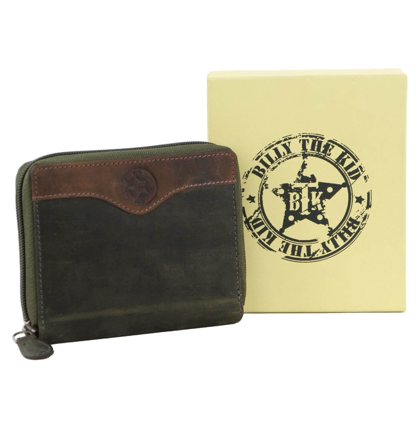 Billy The Kid Mens Leather Zipped Wallet