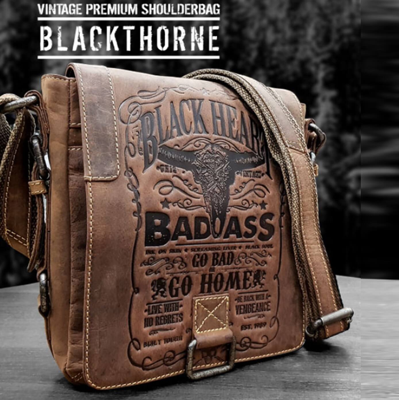 Jacks Inn (JACK-14) Lady Killer Brown Leather Shoulder Bag/Brown