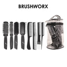 Brushworx Pro Hair Brush and Comb Pack 8pc
