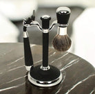Comoy Mach3 Black/Chrome Shave Set