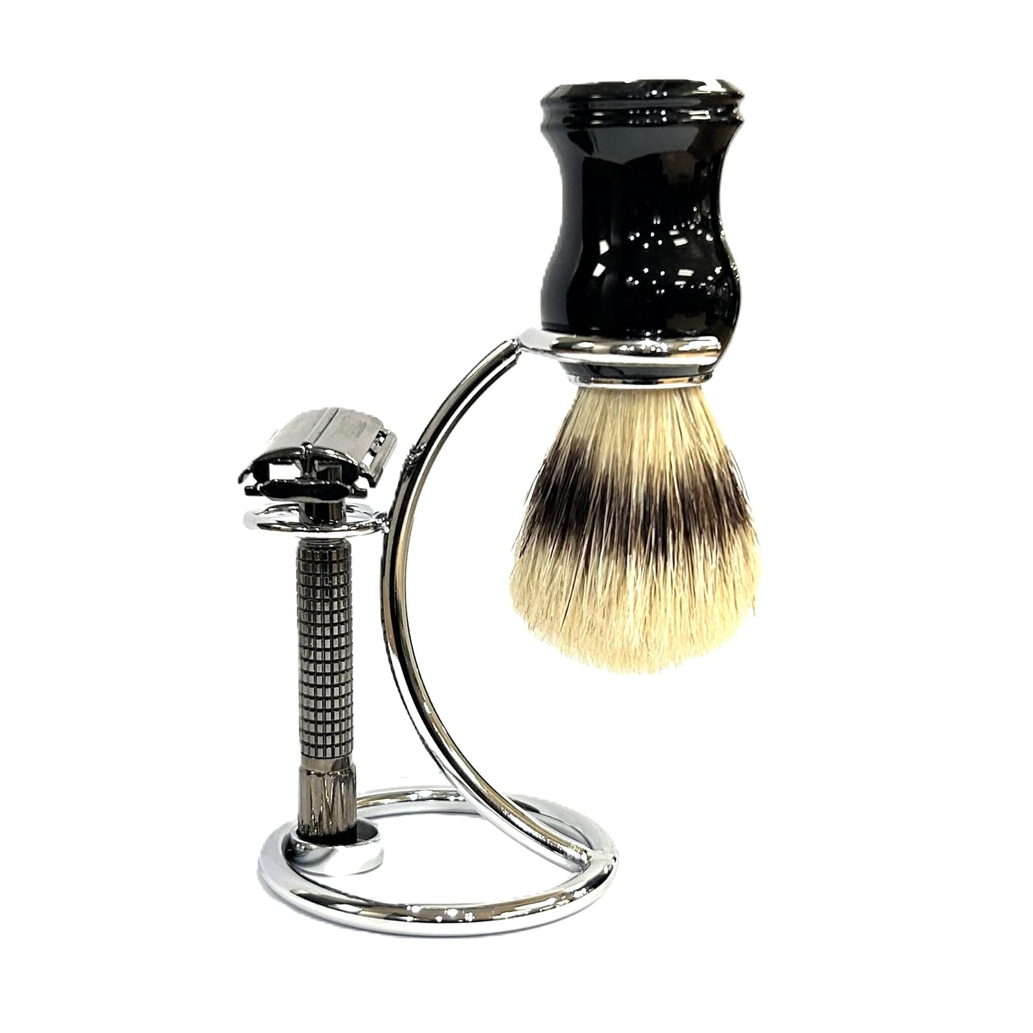 Stainless Steel Chrome Stand for Razor and Brush
