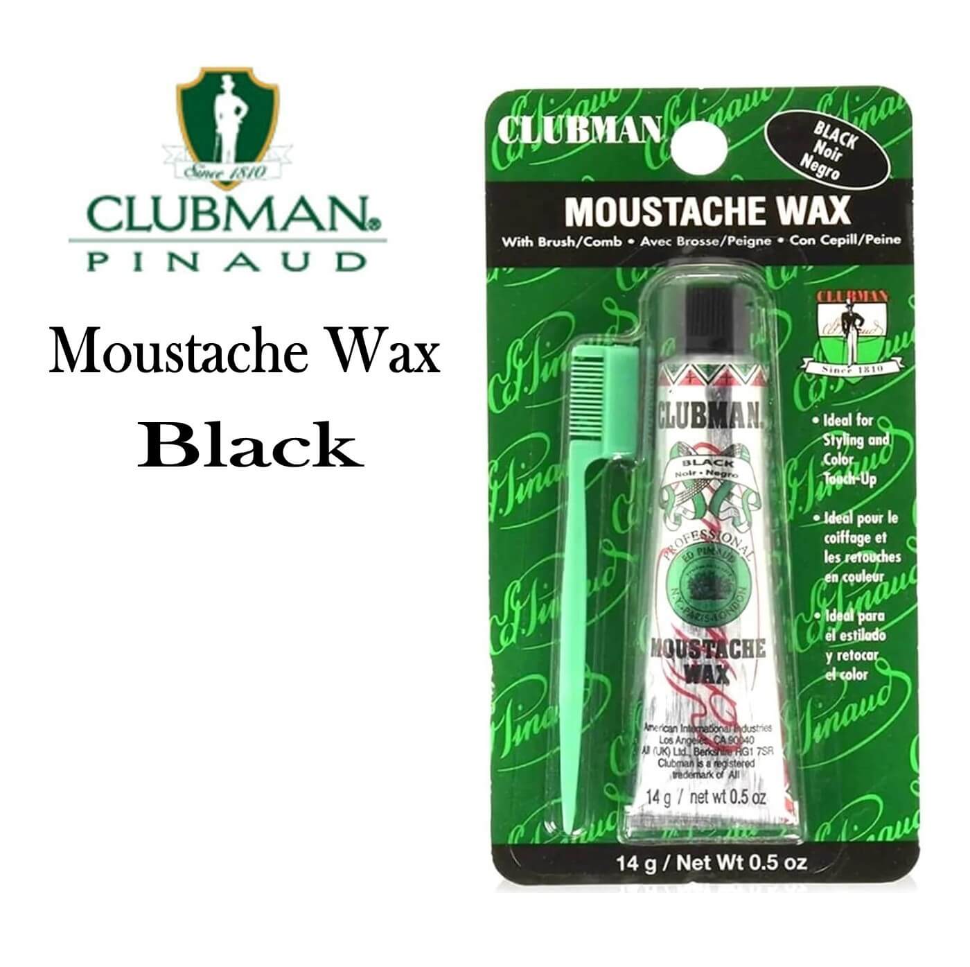 Clubman Black Moustache Wax