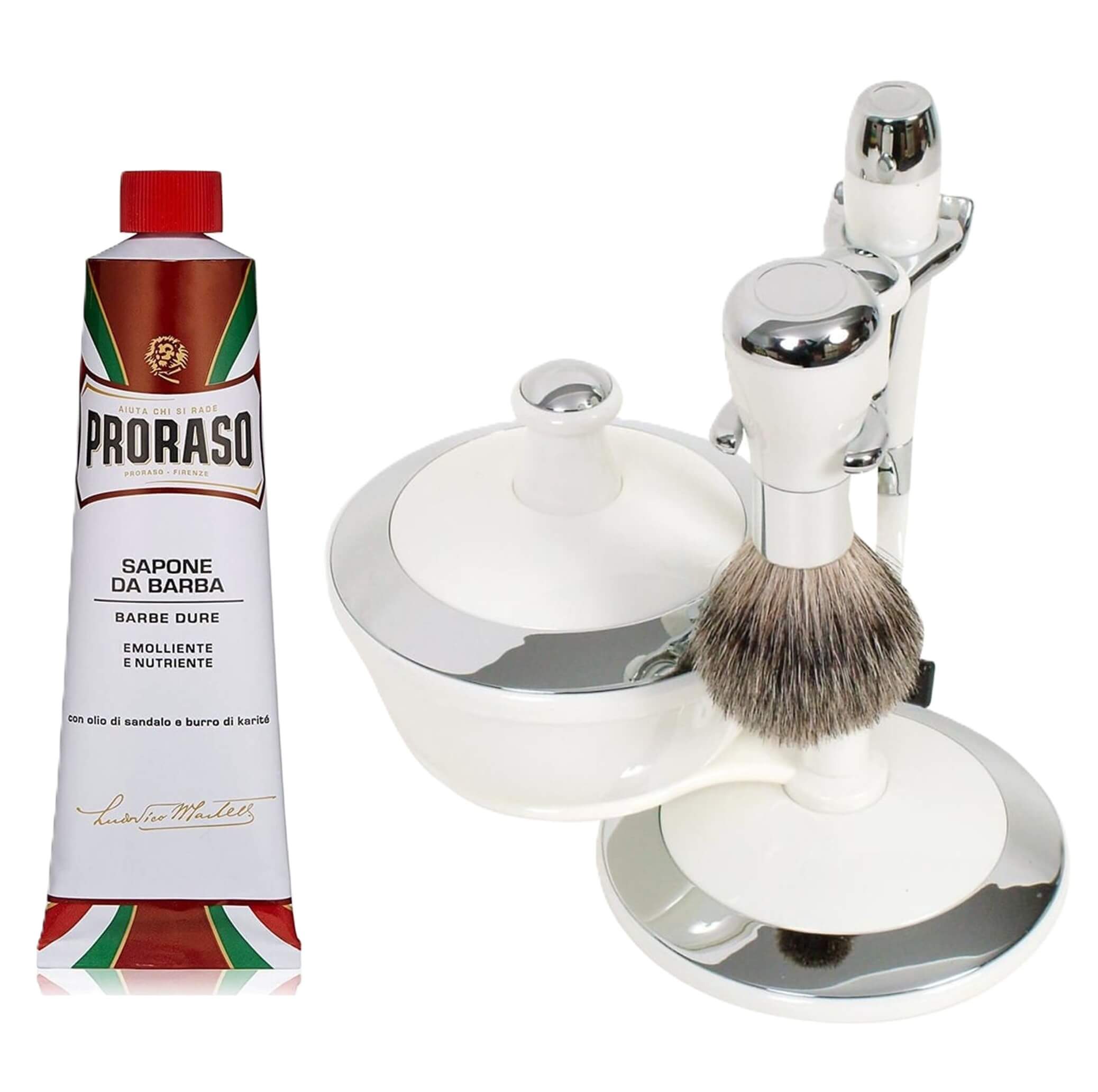 Comoy Shave Set with Proraso Cream Gift Bundle