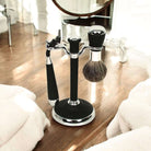 Comoy Mach3 Black/Chrome Shave Set