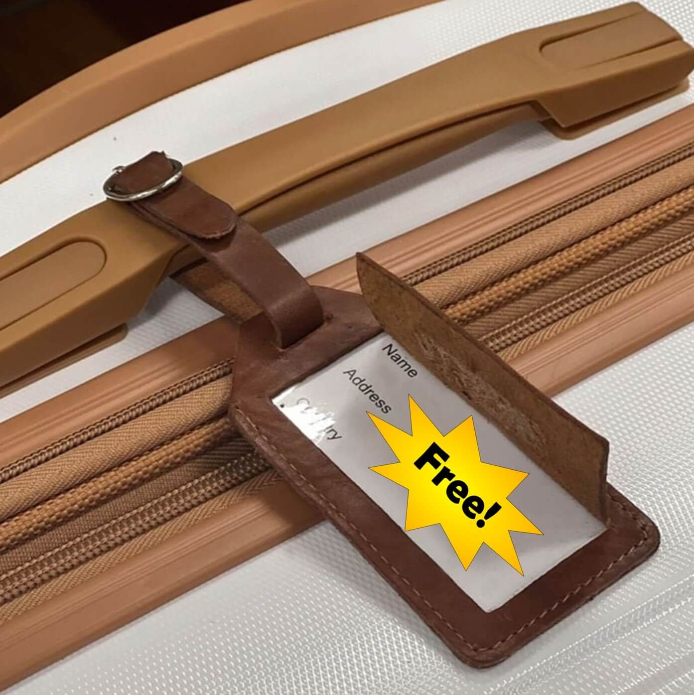 FREE Leather Luggage Tag