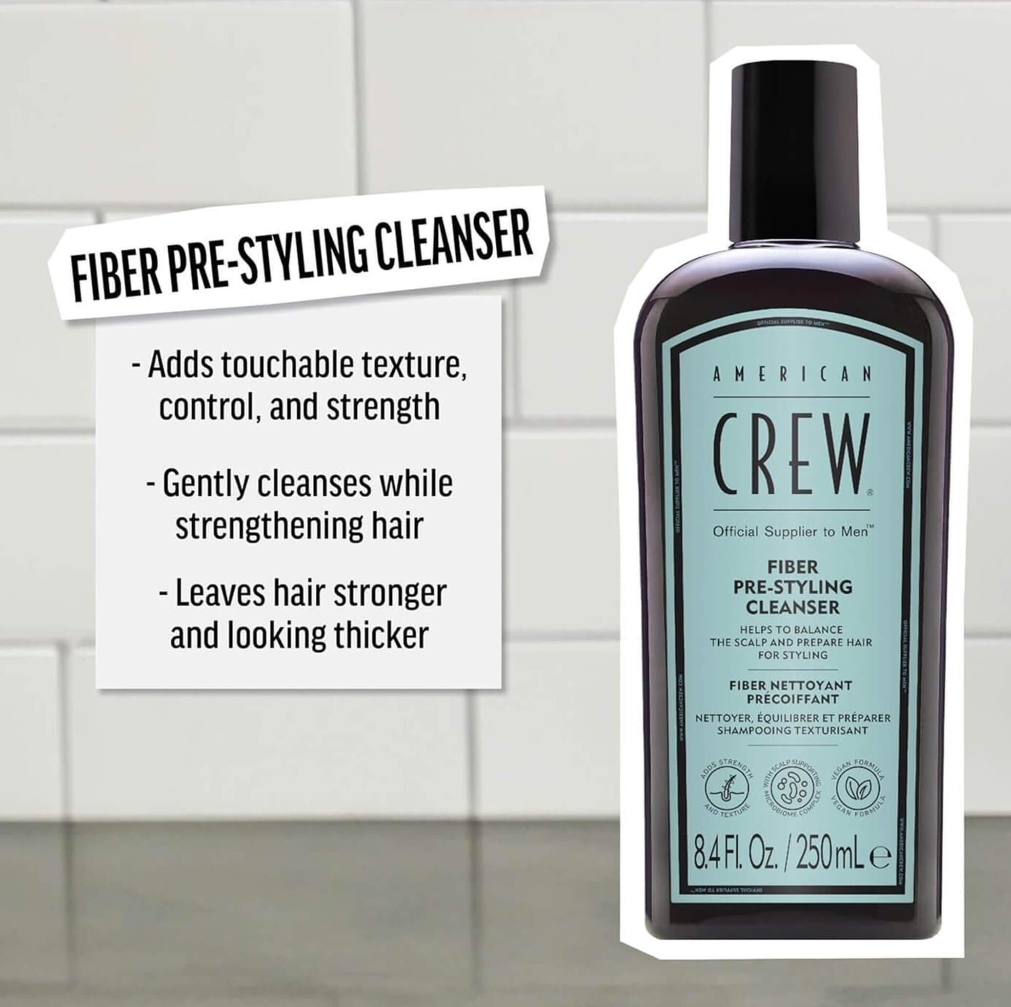 AMERICAN CREW Mens Fiber Pre-Styling Cleanser DUO Pack