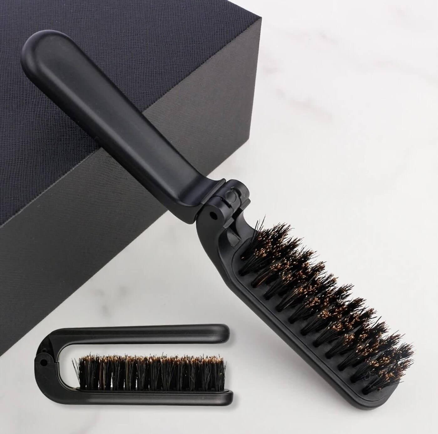 Mens Boar Hair Folding Beard Brush