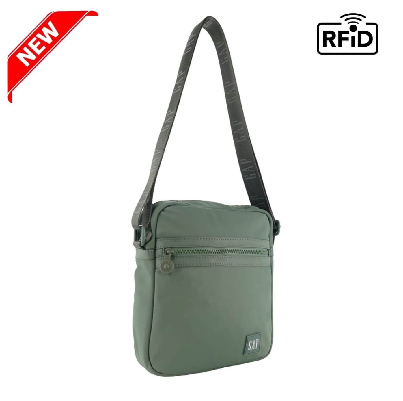 GAP Men’s RFID Nylon Crossbody Classic Bag in Twig