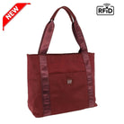GAP Ladies RFID Nylon Tote Bag in Wine
