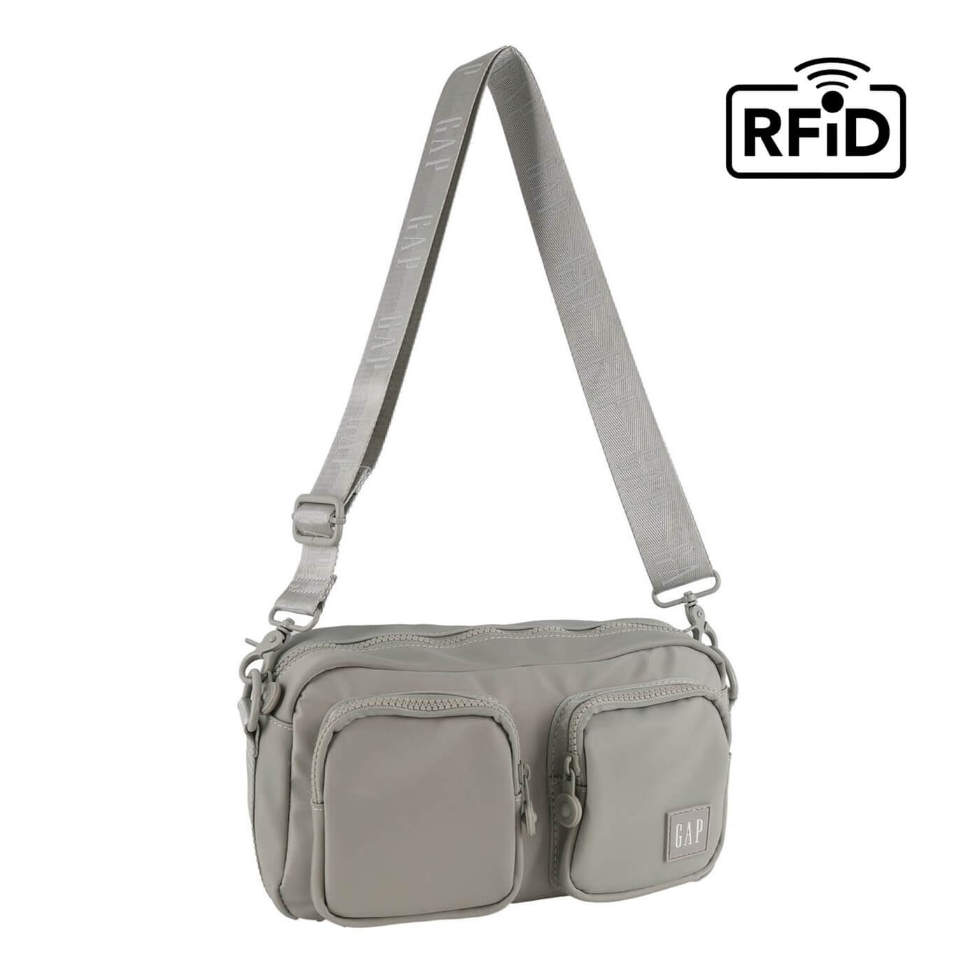 GAP Ladies RFID Nylon Crossbody Bag in Chino