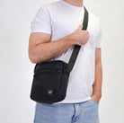 GAP Men’s RFID Nylon Crossbody Classic Bag in Black