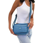 GAP Ladies RFID Nylon Crossbody Bag in Blue Ice