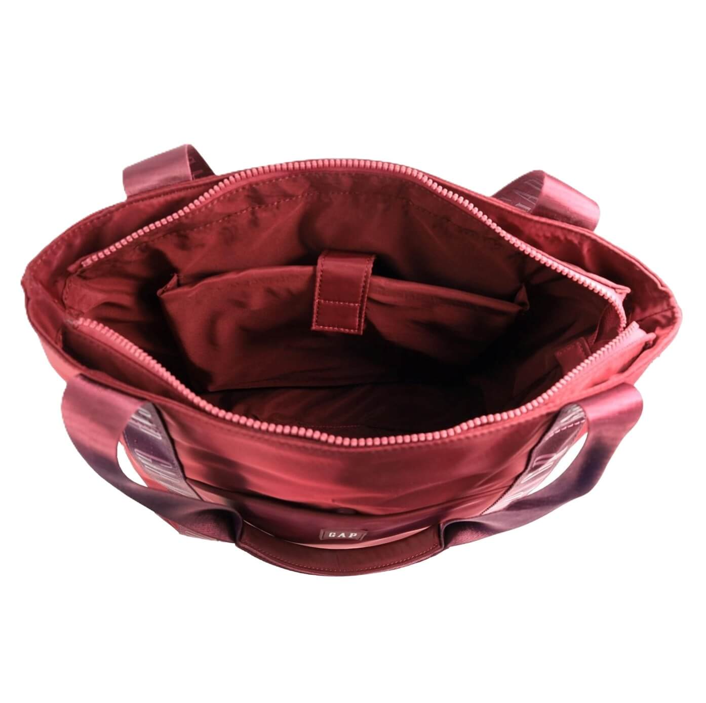 GAP Ladies RFID Nylon Tote Bag in Wine