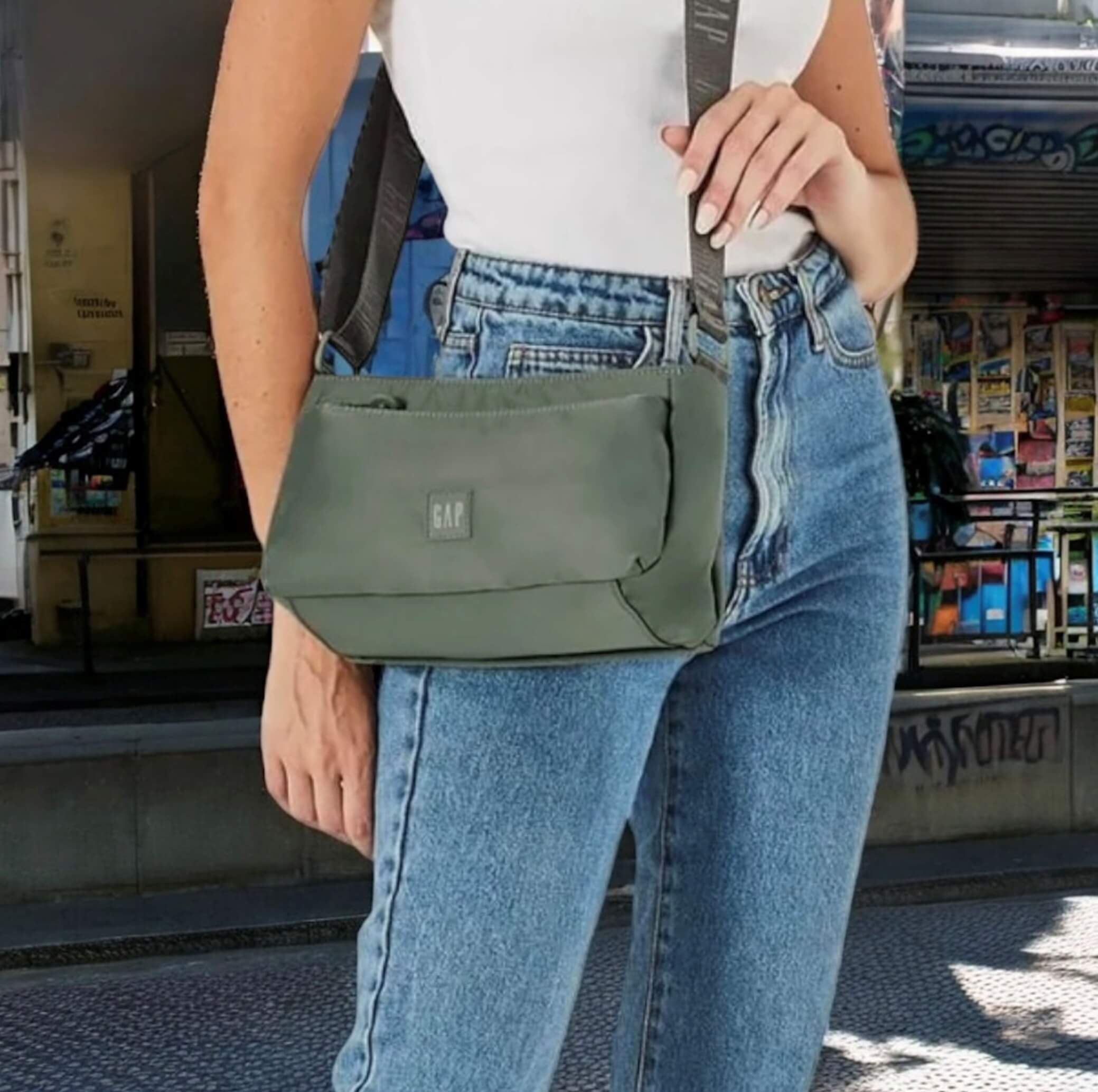 GAP Nylon Unisex Crossbody Bag in Twig