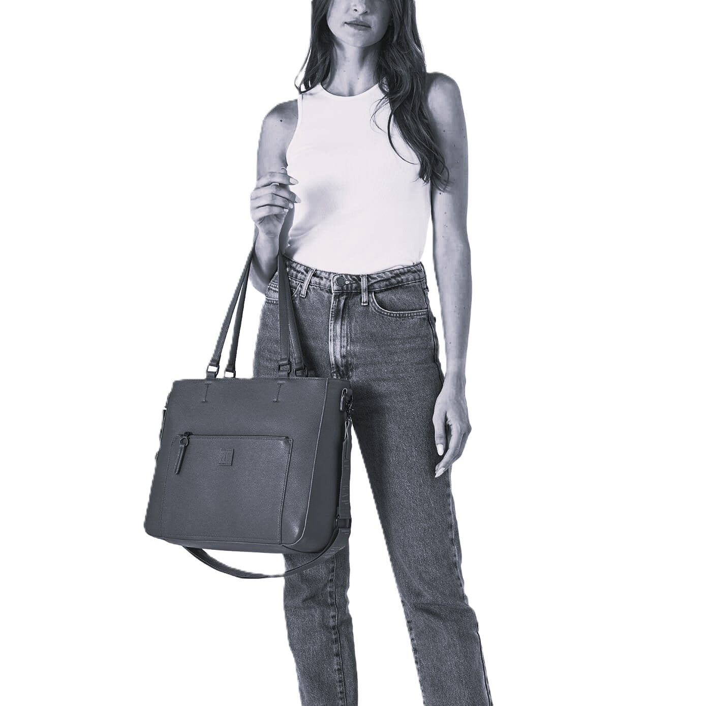 GAP Ladies Vegan Leather Modern Business Bag in Black