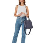 GAP Ladies Vegan Leather Mini Tote Bag in Navy