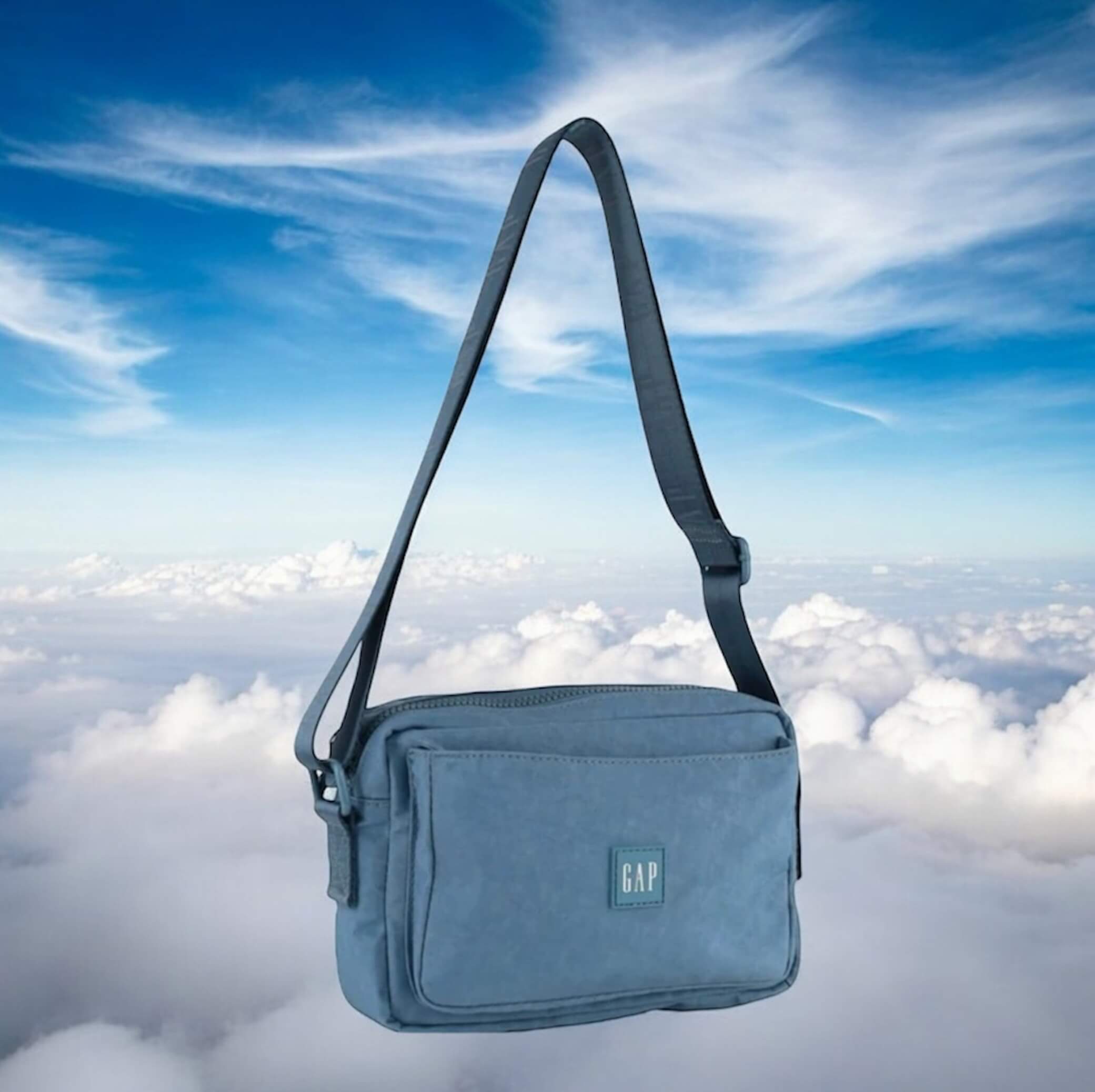 GAP Ladies RFID Nylon Crossbody Bag in Blue Ice