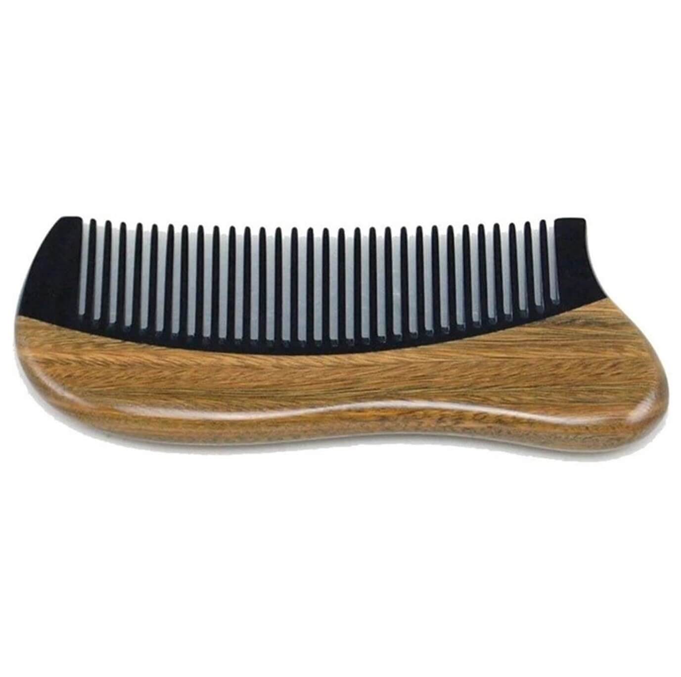 Green Sandalwood Black-Ox Hair/Beard Comb