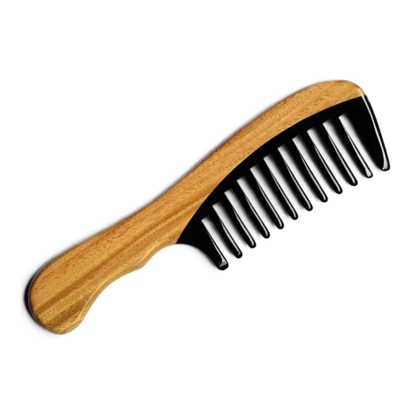 Green Sandalwood Black-Ox Handle Hair Comb