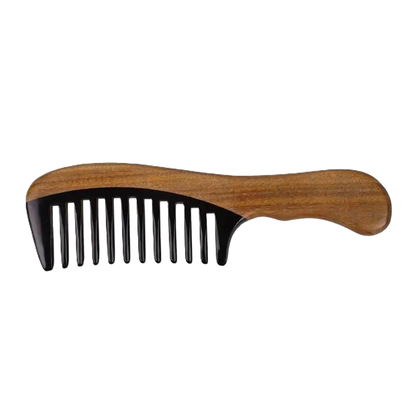 Green Sandalwood Black-Ox Handle Hair Comb