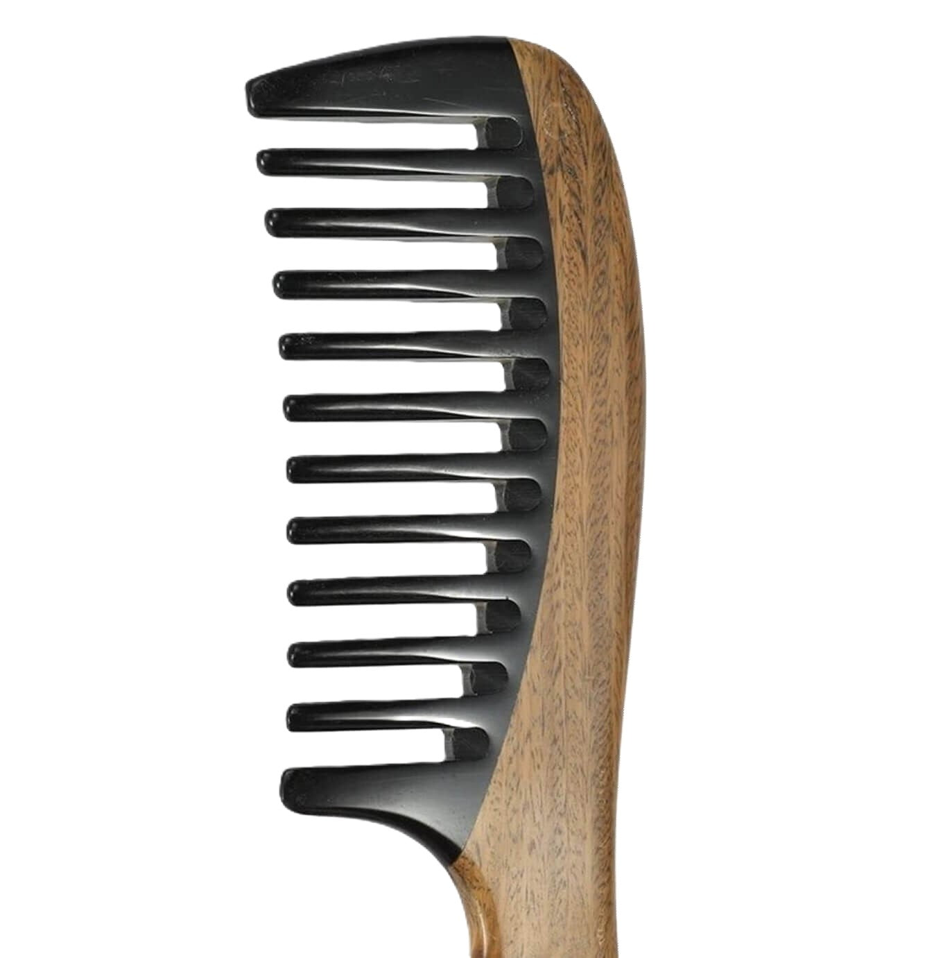 Green Sandalwood Black-Ox Handle Hair Comb