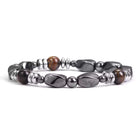 Tiger Eye and Hematite Stone Bracelet