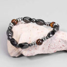 Tiger Eye and Hematite Stone Bracelet