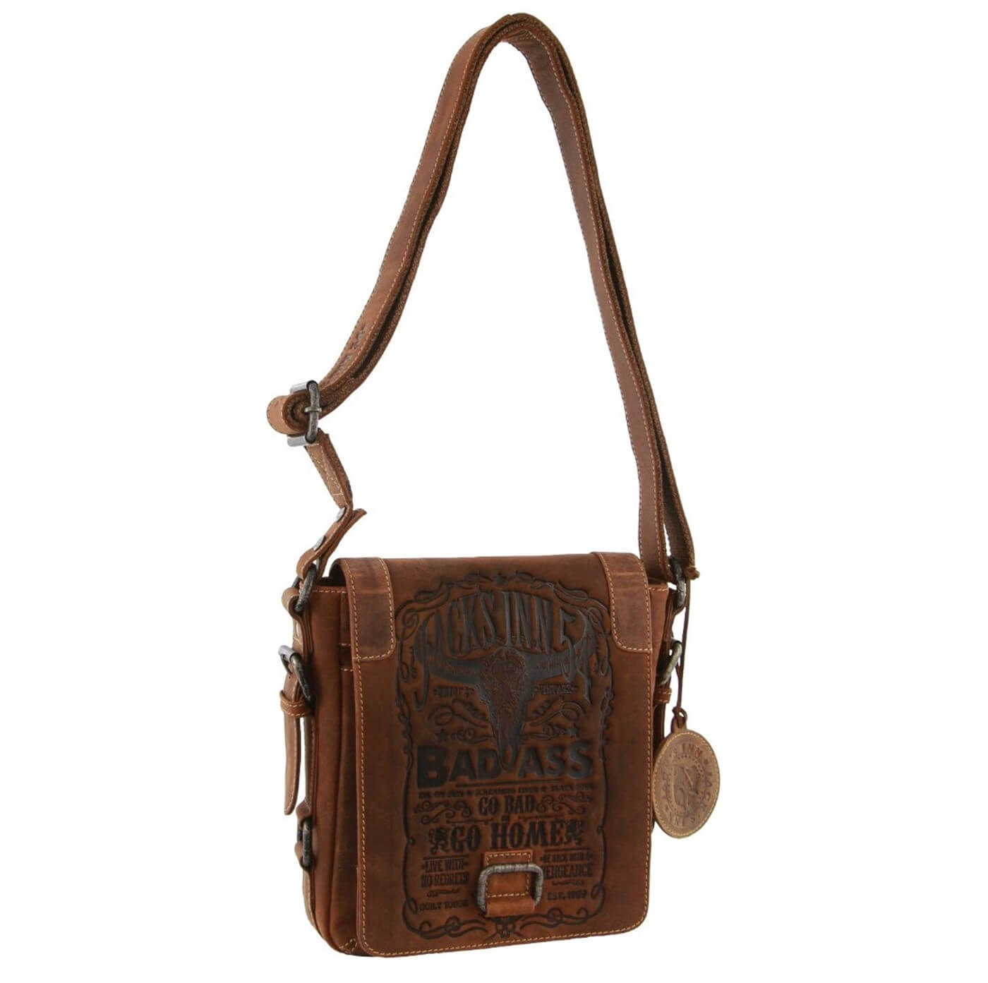 Jacks Inn 54 Blackthorne Leather Crossbody Bag - Brown