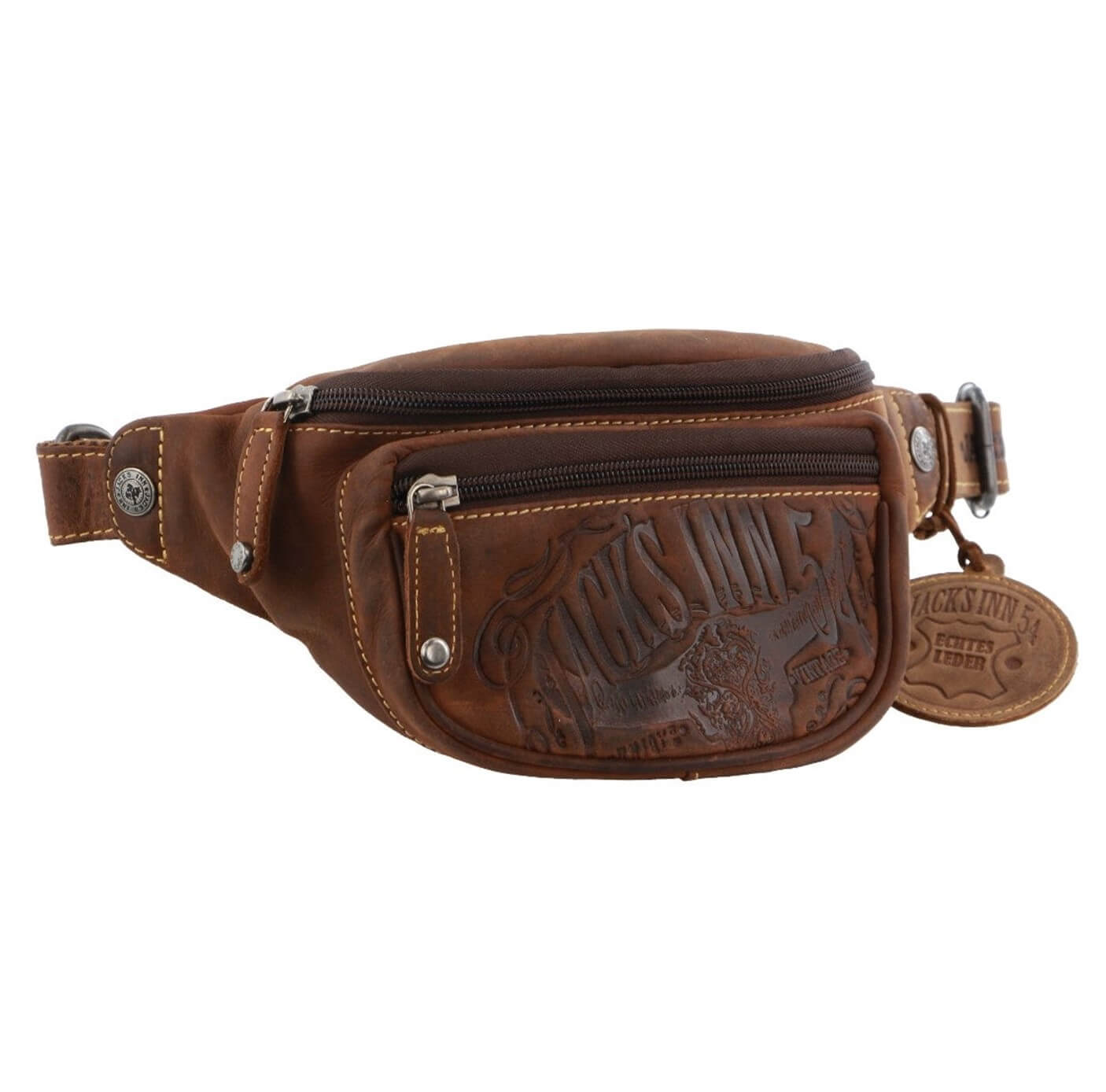 Jack's Inn 54 Mudslide Genuine Leather Bumbag in Brown