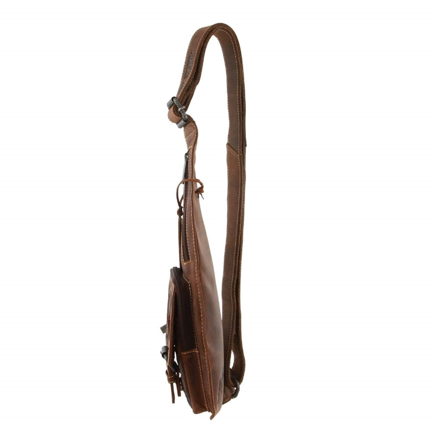 Jacks Inn 54 Vengeance Brown Leather Sling Bag