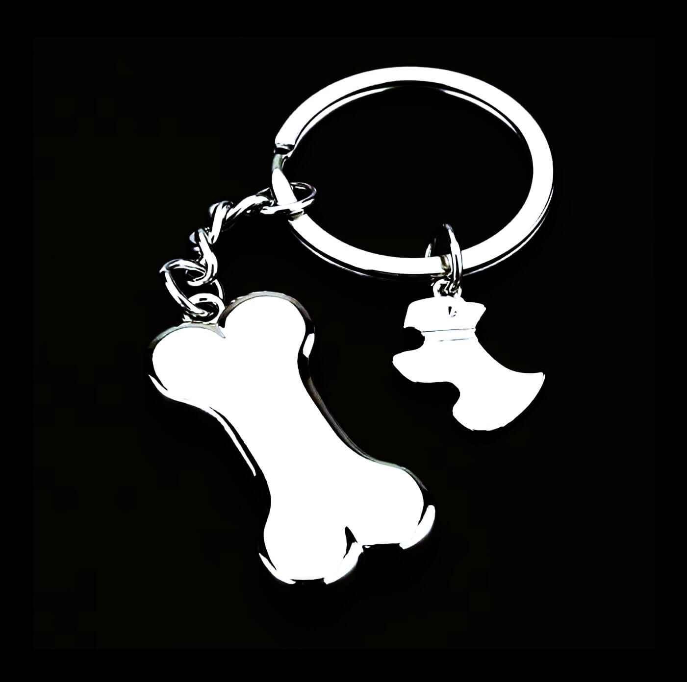 Dog and Bone Keyring Holder