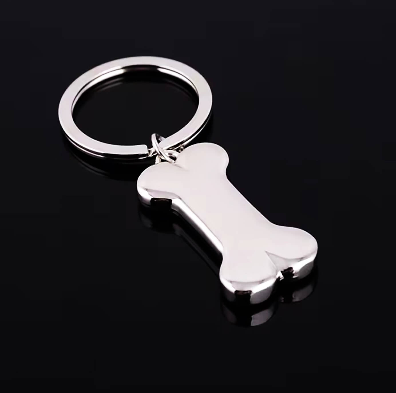 Polished Dog Bone Keyring Holder