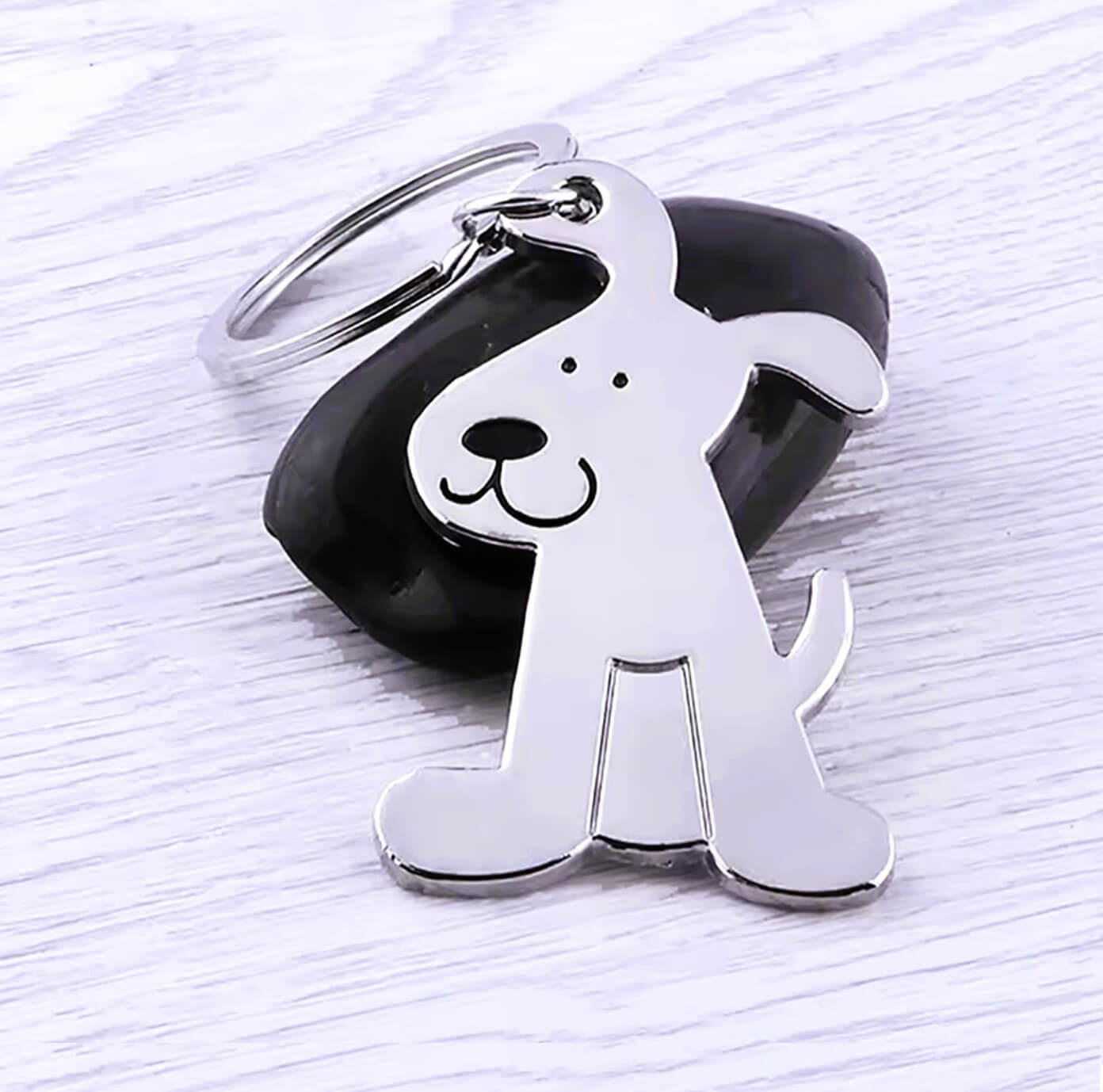 Smiling Puppy Dog Keyring Holder