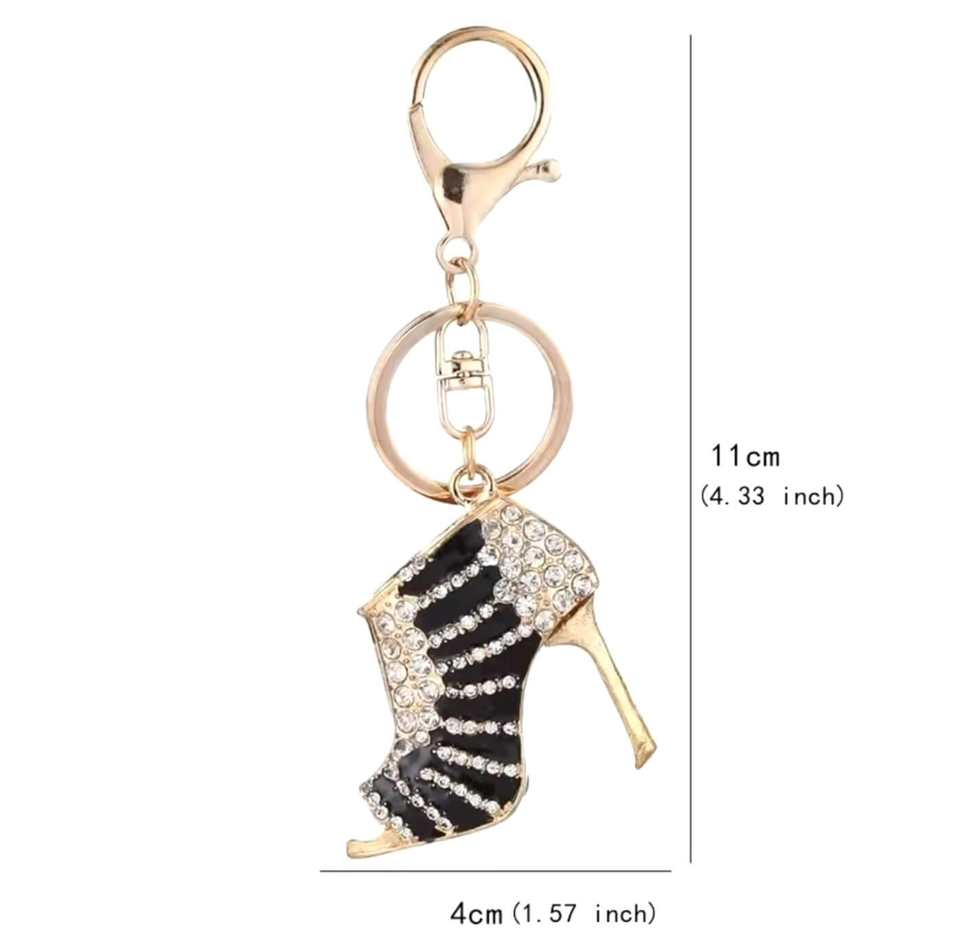Crystal Heel Keyring with Clasp