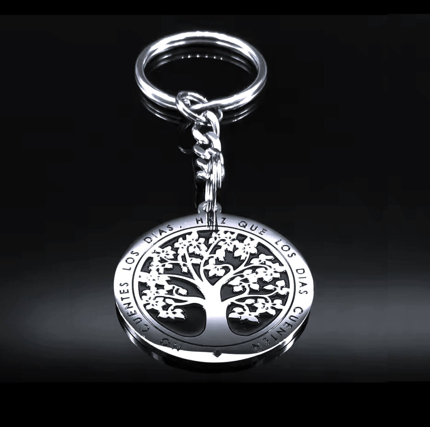 Tree of Life Keyring with Quote