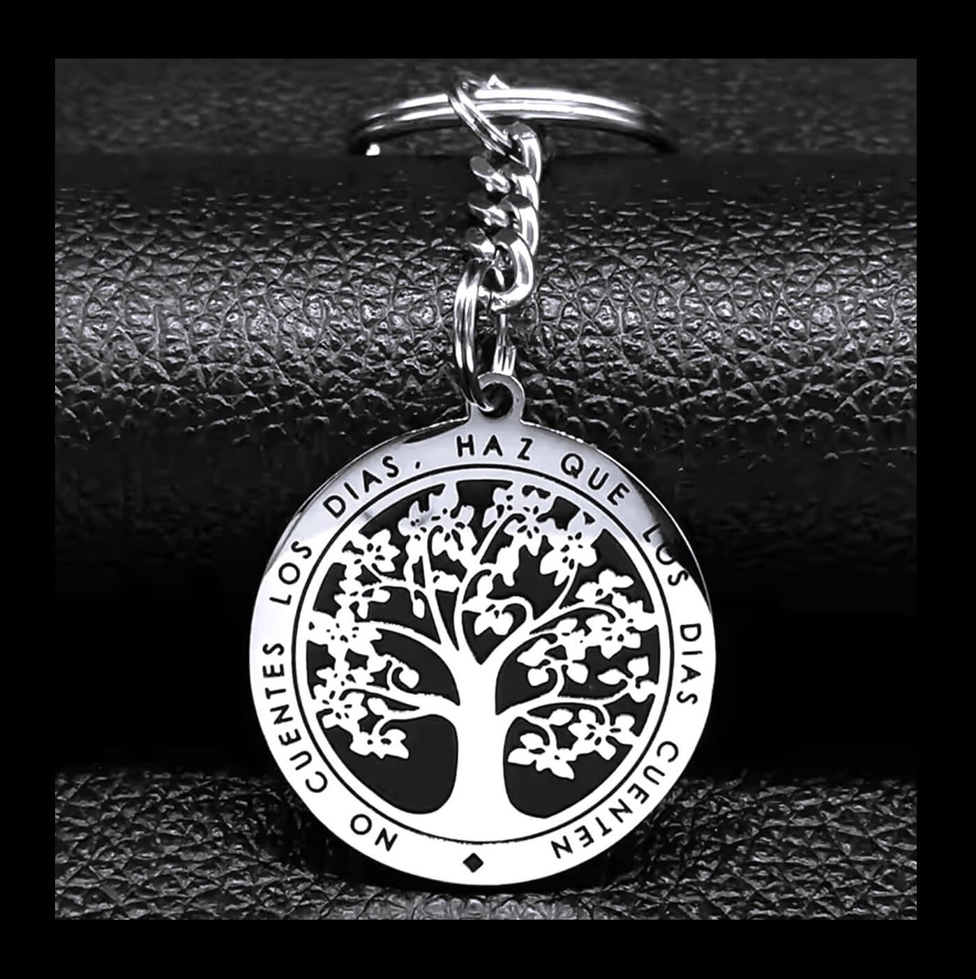 Tree of Life Keyring with Quote