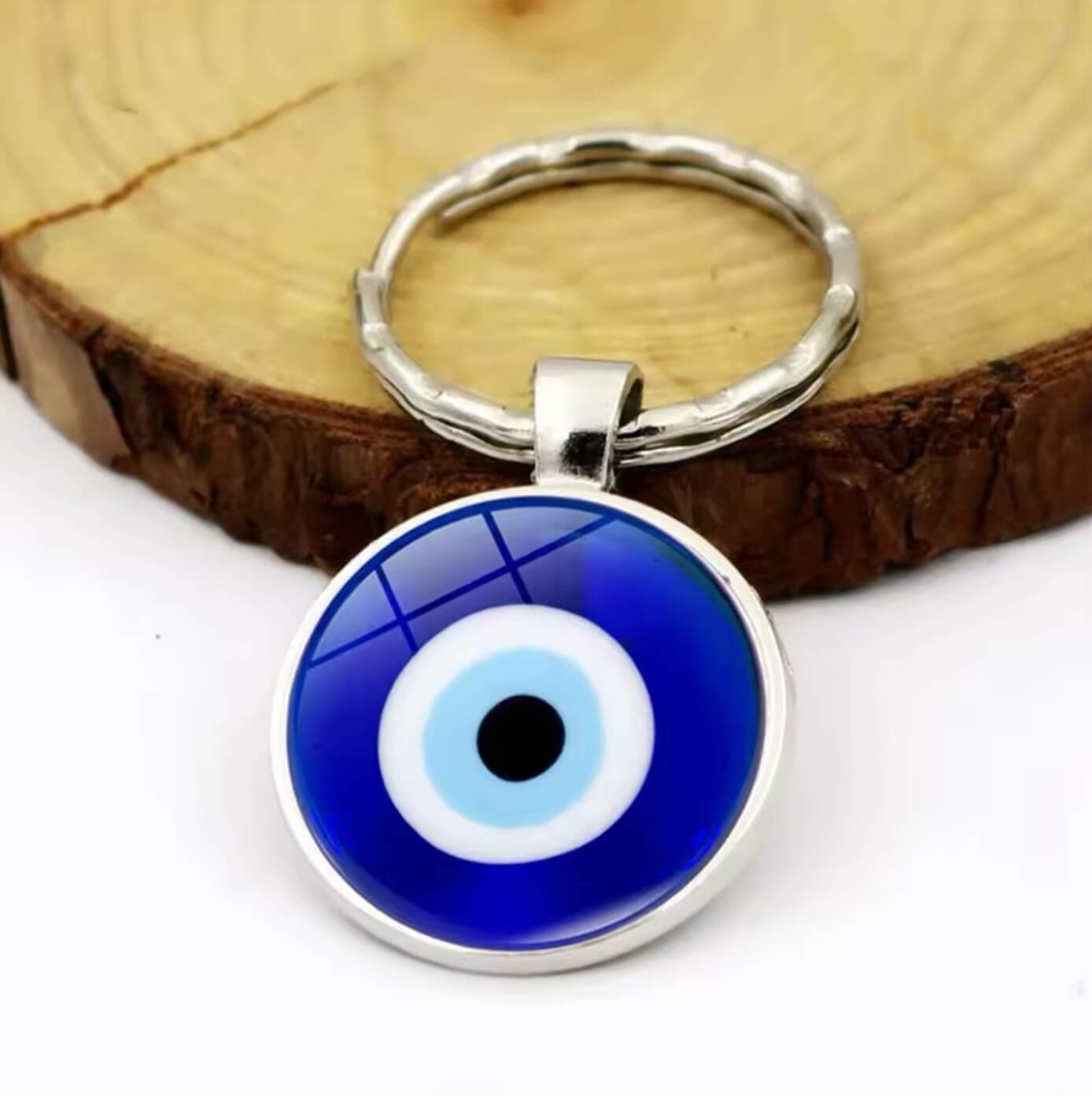 Elegant Greek Evil Eye Keyring 