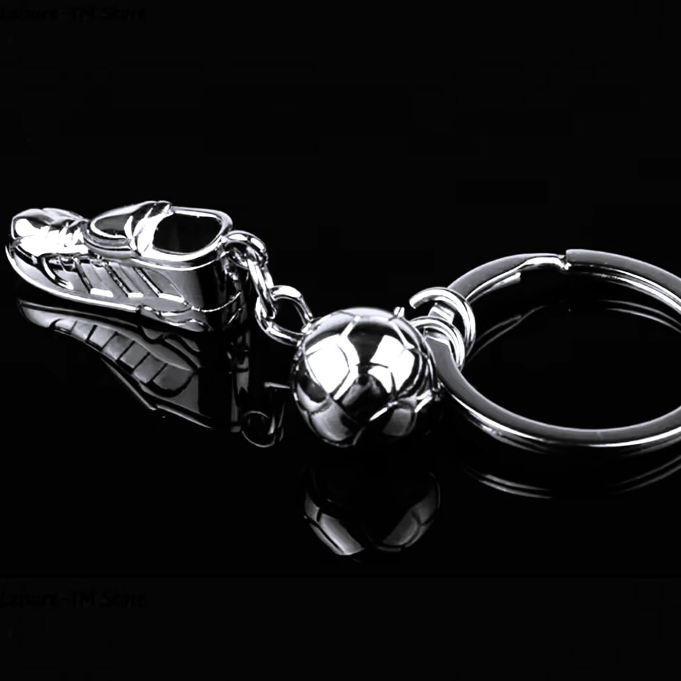 Soccer Boot + Ball Keyring Charm